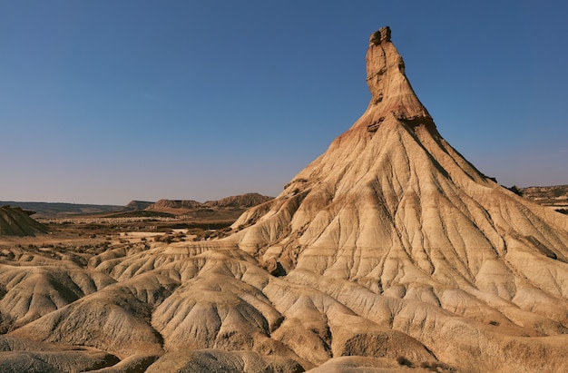 Desierto de Bardena Reales, castillo de arena creado por la erosión del agua y el viento