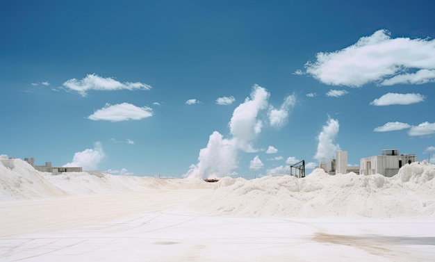 Desierto y cielo con nubes