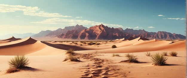 Desierto colorido con montañas de arena del cielo