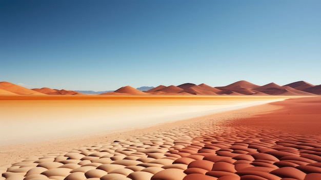 El desierto es un paisaje desértico con rocas y montañas.