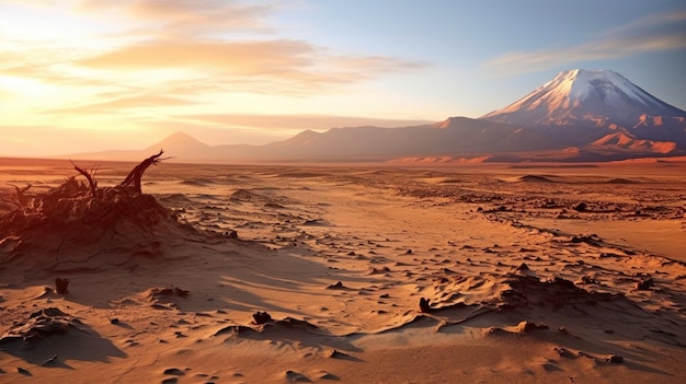 Foto este desierto es tan seco que en algunas partes no ha visto ni una sola gota de lluvia ia generativa