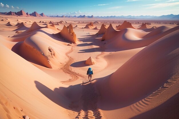 desierto gobi amarillo arena naturaleza paisaje desierto papel pintado ilustración mundo famoso