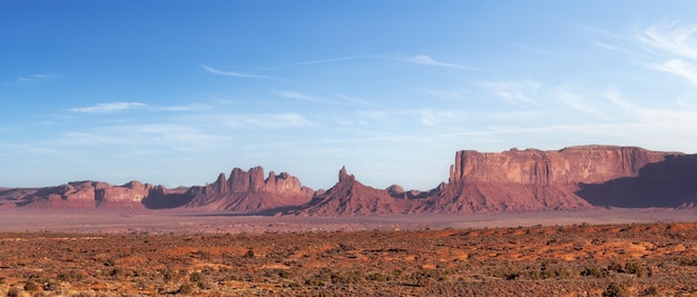 desierto montaña rocosa paisaje americano puesta de sol cielo