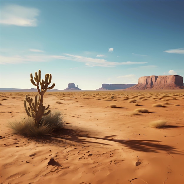 Un desierto con un paisaje desértico y un paisaje desértico.