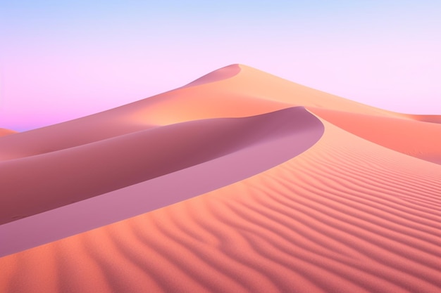 Foto desierto rosado creado con tecnología generativa ai
