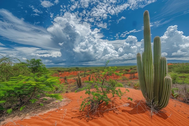 El desierto de Tatacoa en Colombia Nubes de cactus de arena roja América Latina