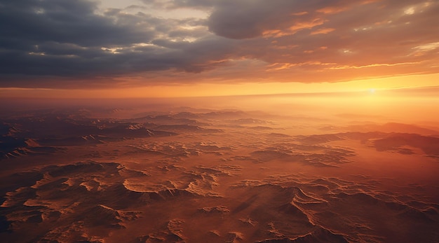 Un desierto visto desde el aire