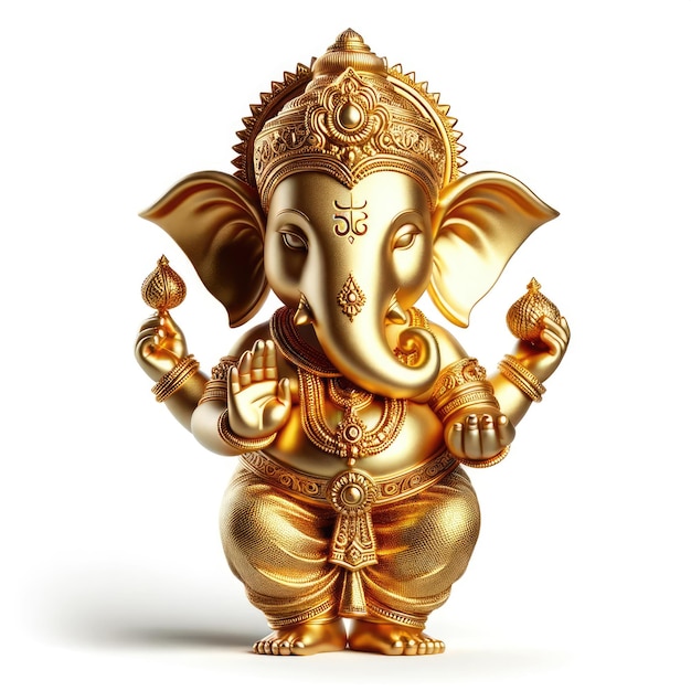 Foto design a 3d blenderstyle image featuring a minisized ganesha