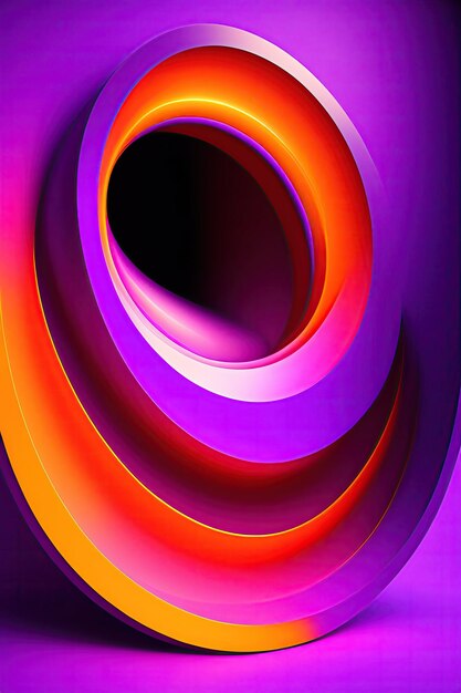 Design Abstrato 3D Fundo Violeta