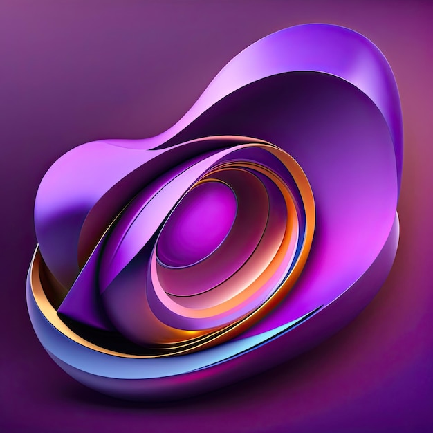 Design Abstrato 3D Fundo Violeta