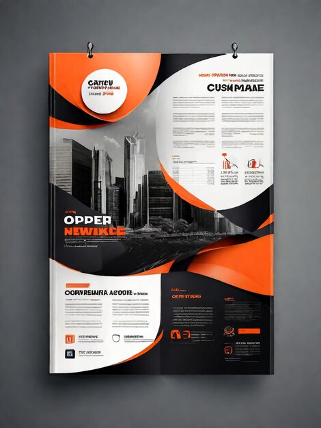 Design-Cover-Layout Blau Unternehmensflyer Hintergrundbericht Poster Banner Jahresmedizin