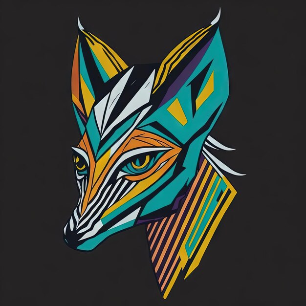 Foto design criativo de logotipo com temas de animais e rostos
