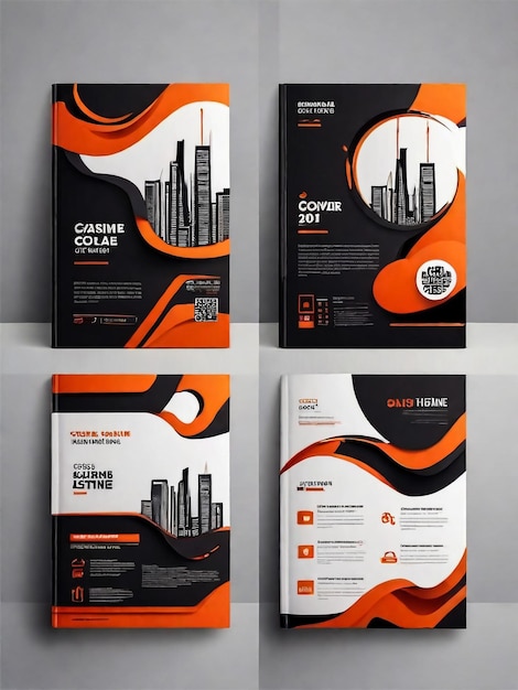 Design da capa da brochura Layout moderno Relatório anual