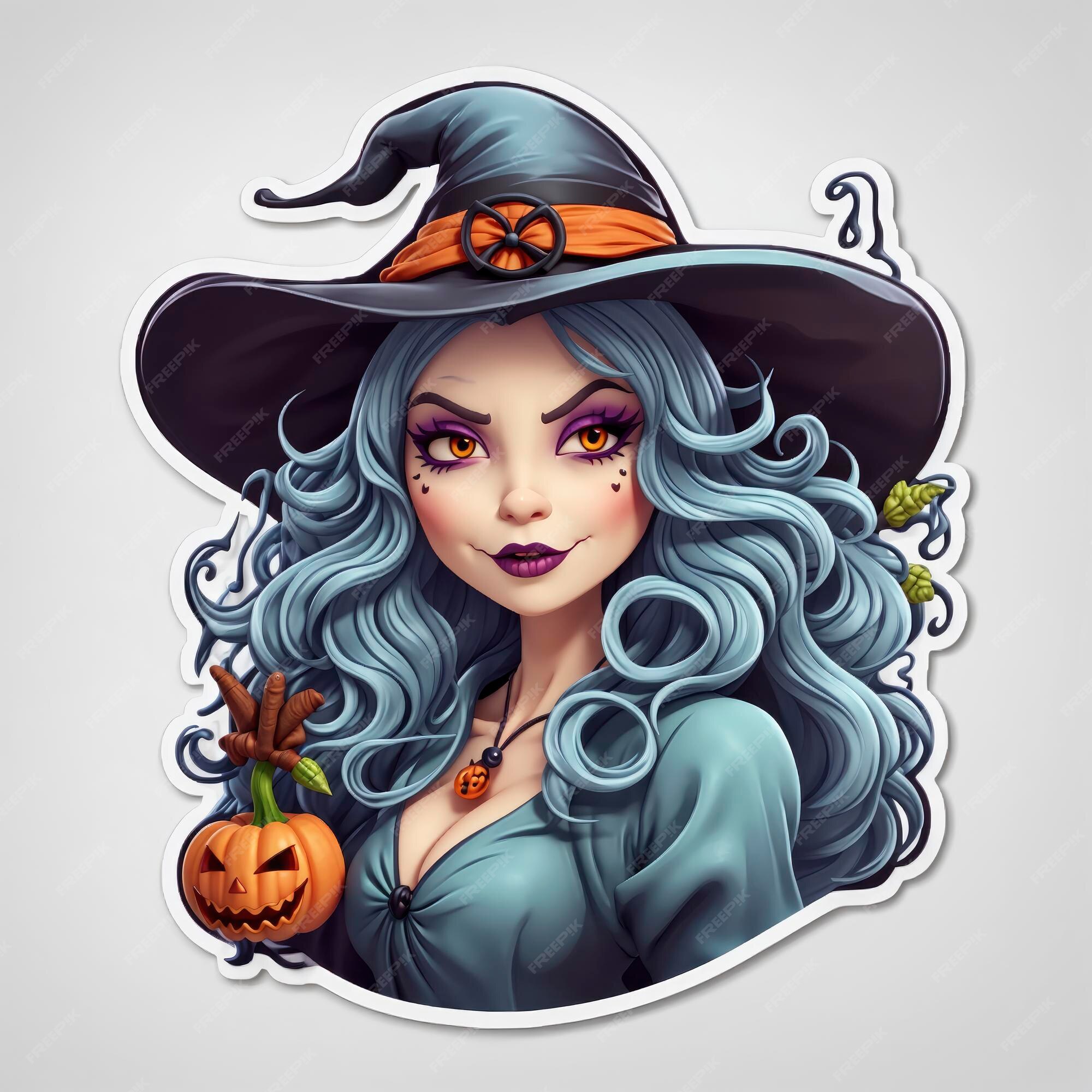 Design De Etiqueta De Halloween Bruxa Assustadora PNG , Bruxa, Dia Das  Bruxas, Adesivo Imagem PNG e PSD Para Download Gratuito