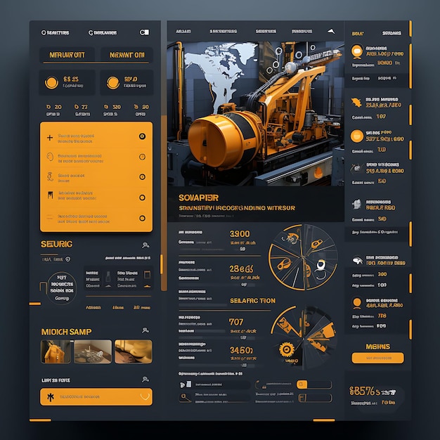 Foto design de aplicativo móvel de gerenciamento de estoque de fabricação design de aplicativo industrial t layout criativo