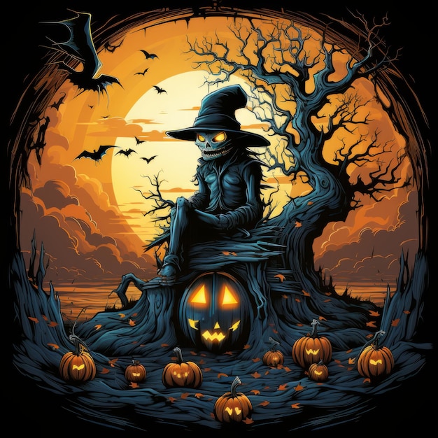 Design de arte de Halloween