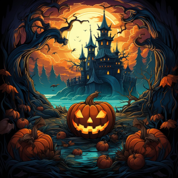 Design de arte de Halloween