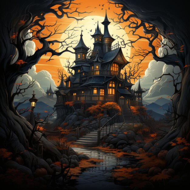 Design de arte de Halloween