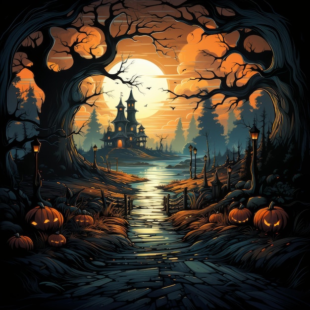 Design de arte de Halloween