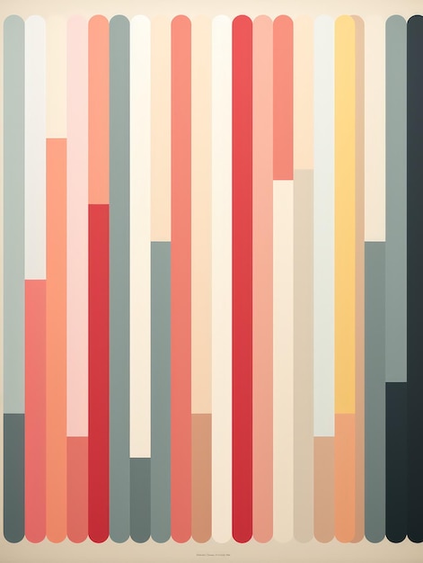 Design de arte gráfica minimalista em cores pastéis Imagem 3D gerada por IA