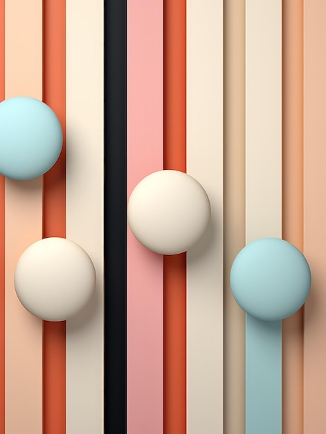 Design de arte gráfica minimalista em cores pastel imagem 3D gerada por IA