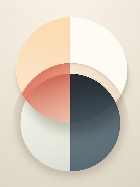 Foto design de arte gráfica minimalista em cores pastel imagem 3d gerada por ia