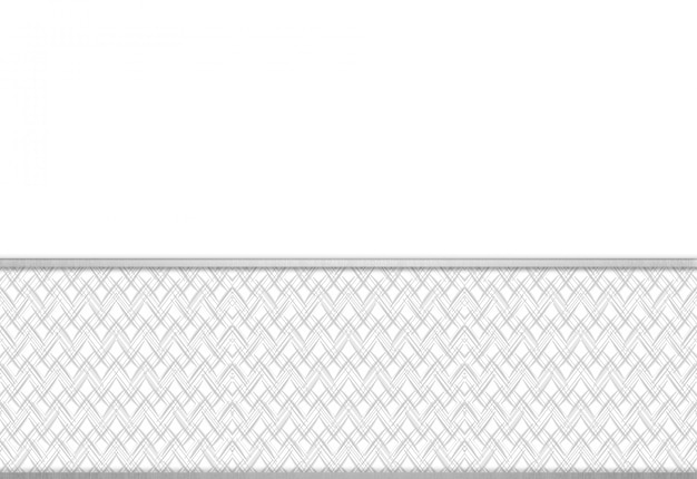 design de arte padrão quadrada grade cinza na parede branca de vedação