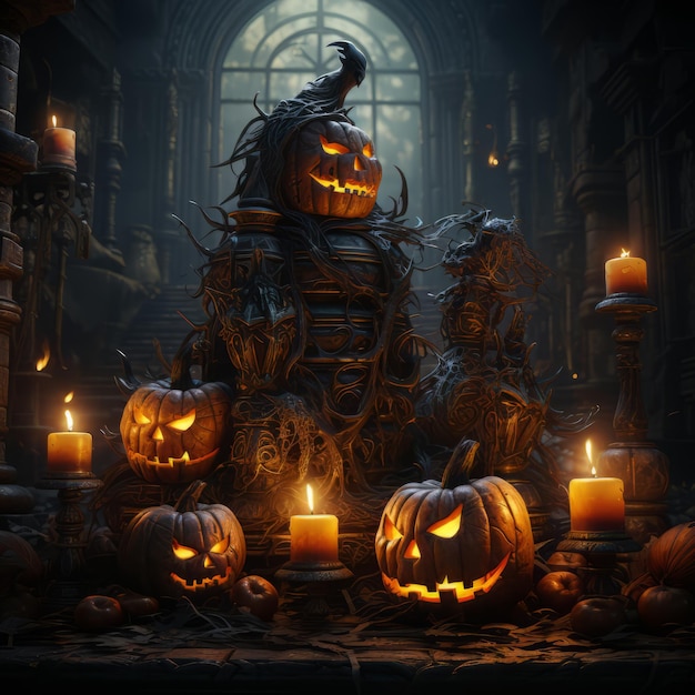 Design de arte realista de Halloween