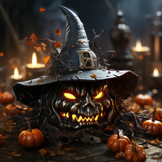 Design de arte realista de Halloween