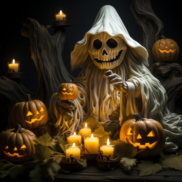 Design de arte realista de Halloween