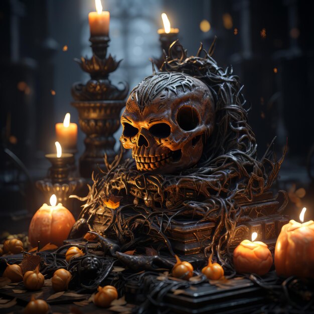 Design de arte realista de Halloween