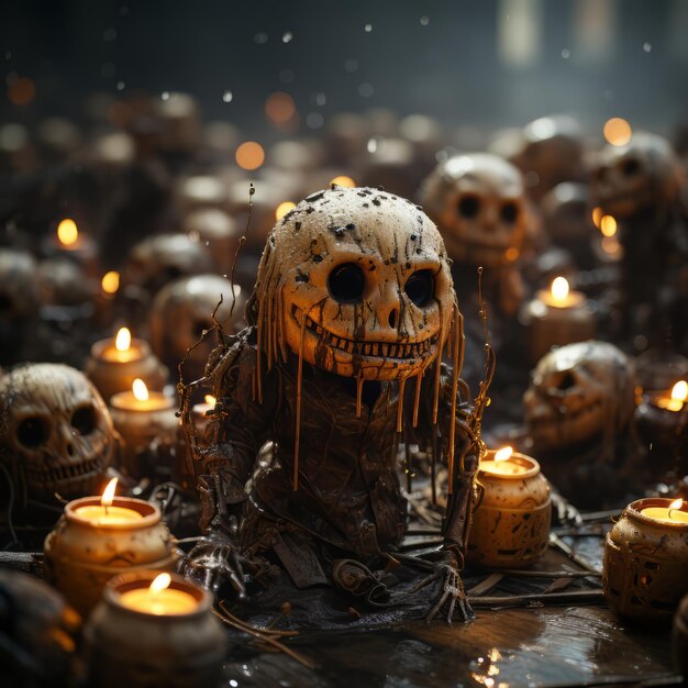 Design de arte realista de Halloween