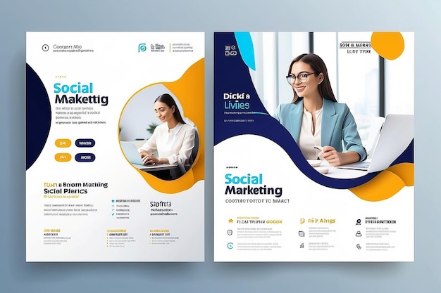 Design de banner de marketing digital para Social Media Post Template Apresentação de agência de marketing digital Square Flyer Template