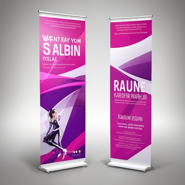 design de banner de standee moderno e elegante de vetor