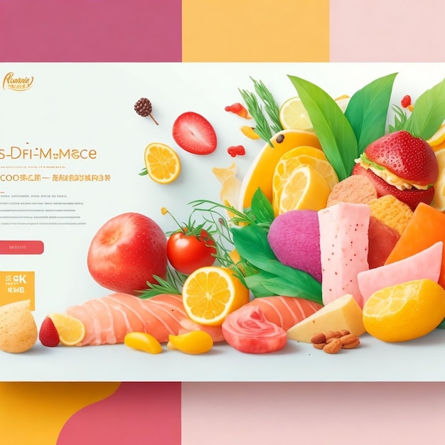 design de banner de suco de frutas