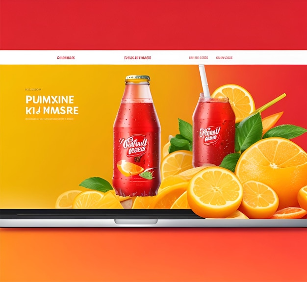 design de banner de suco de frutas