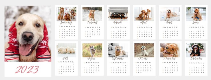 Foto design de calendário para 2023 anos