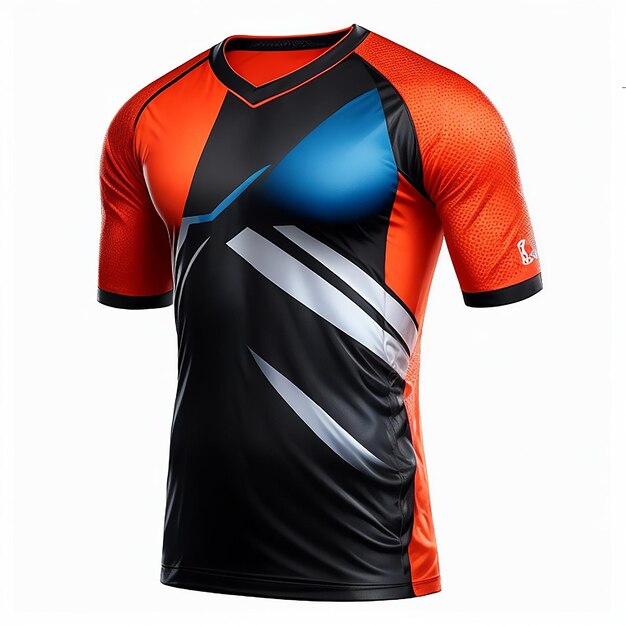 Design de camisa esportiva para motociclistas da comunidade de equipes de jogos gerado por ia