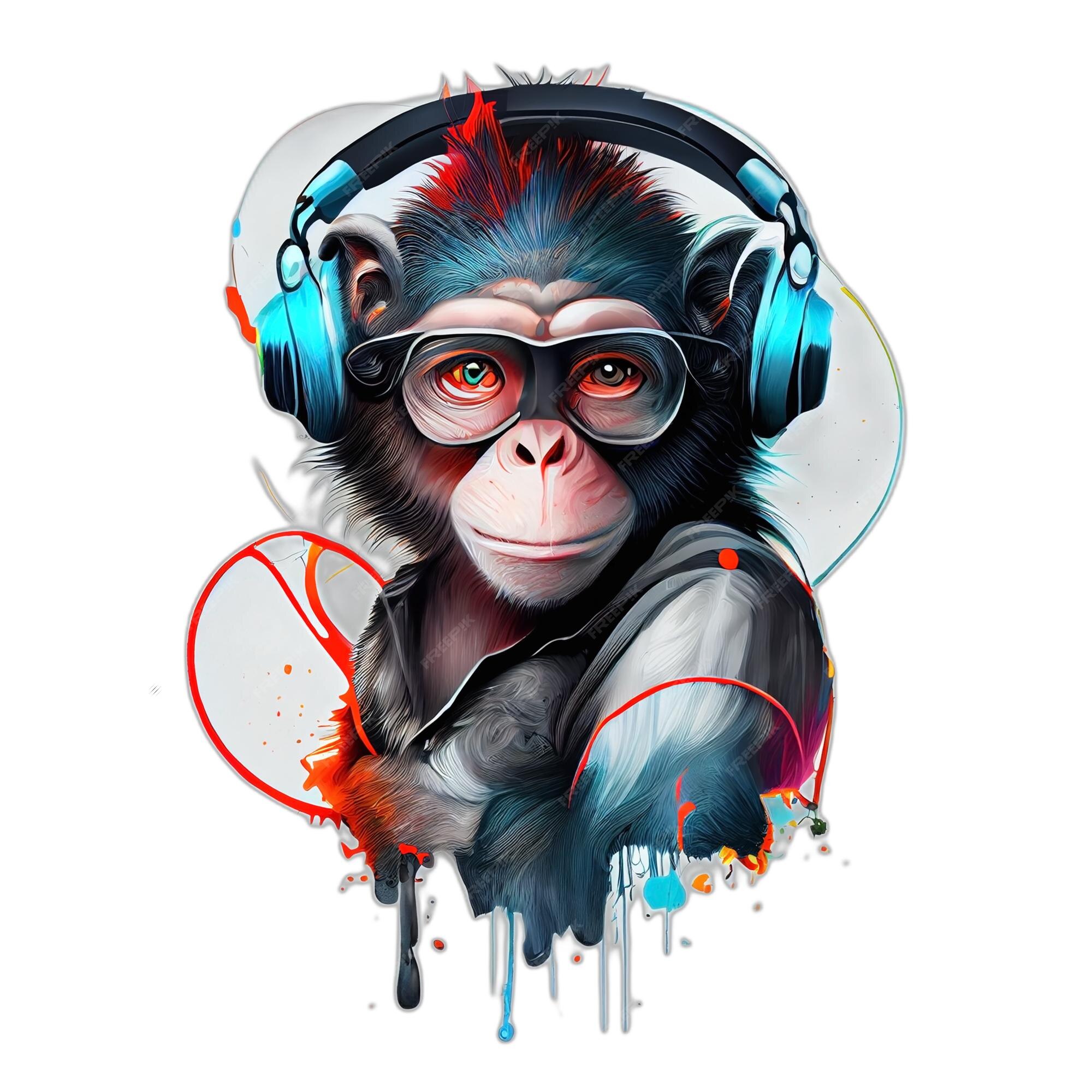 Designs PNG de macacos para Camisetas e Merch