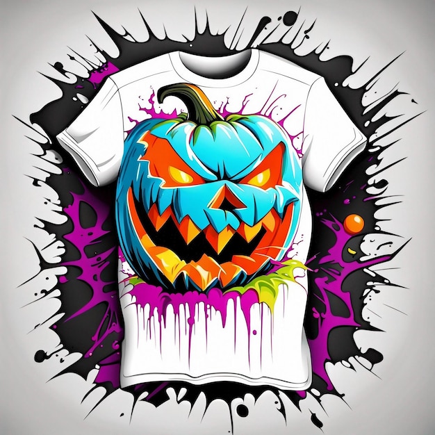 Design de camiseta de abóbora de Halloween