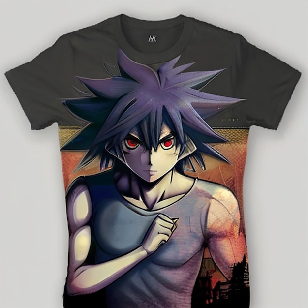 Design de camiseta de anime