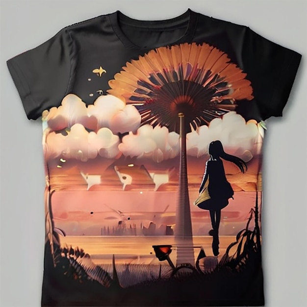 Foto design de camiseta de anime