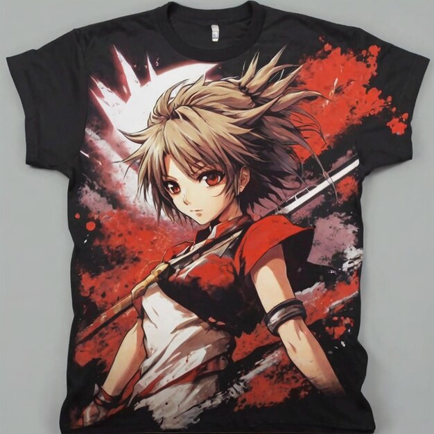 Design de camiseta de anime