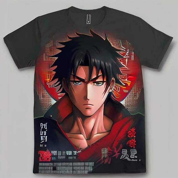 Design de camiseta de anime