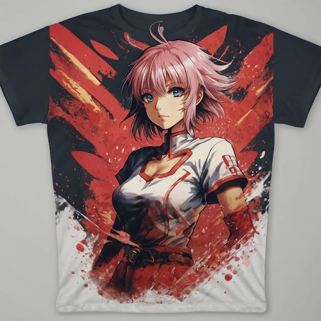 Design de camiseta de anime