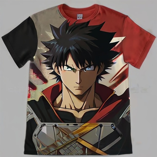 Foto design de camiseta de anime