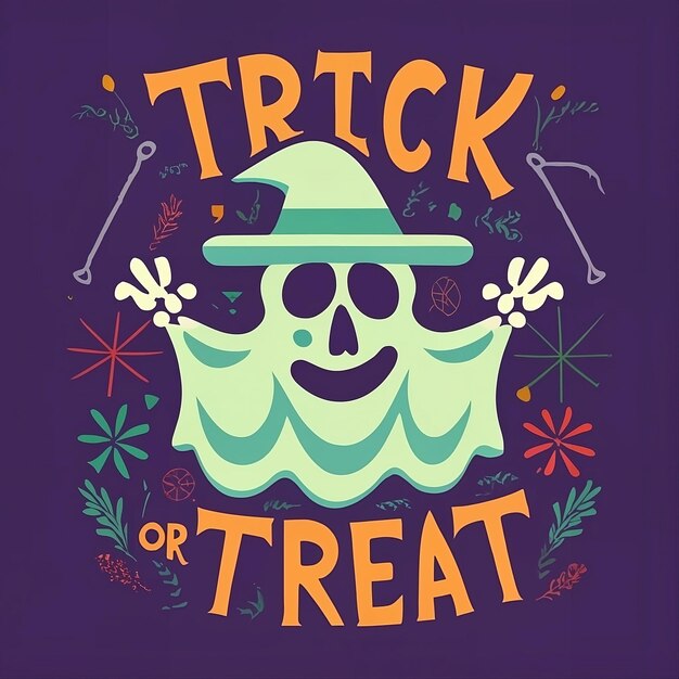 design de camiseta de Halloween para doces ou travessuras