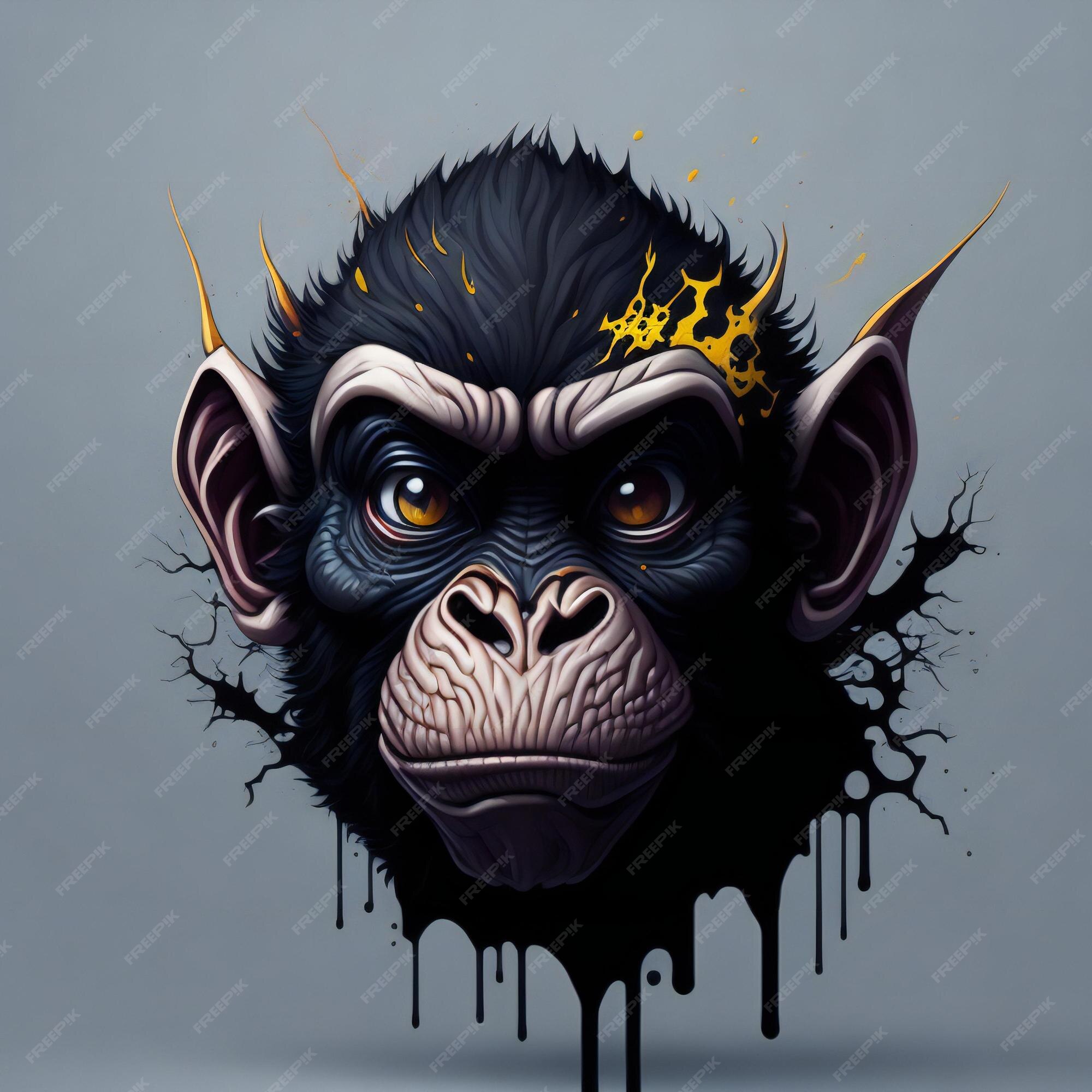 Design PNG E SVG De Macaco Aquarela Sentado Para Camisetas