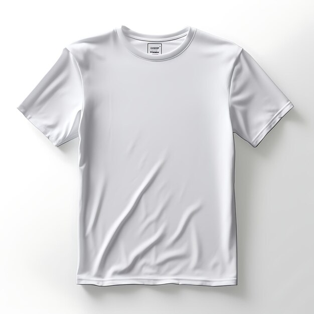 Design de camiseta de poliéster estilo de design esportivo para homens jovens adultos a isolado em branco BG em branco