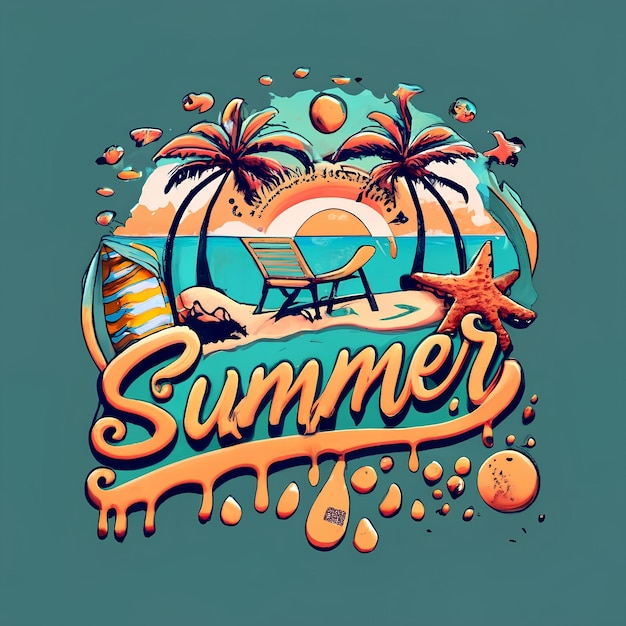 Design de camiseta de verão AI